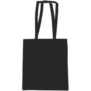 Black Cotton Tote Bag 1