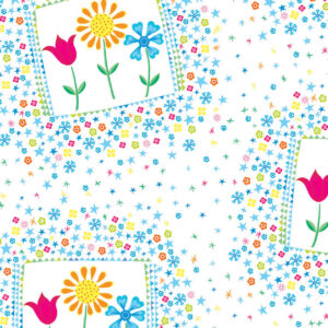 Dizzy Flowers Wrapture Printed Tissue 1