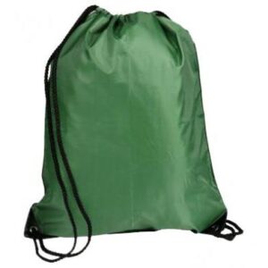 Green Polyester Drawstring Bag 1