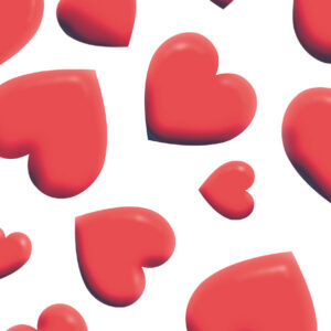 Red Hearts Wrapture Printed Tissue 1