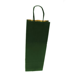 Dark Green Wine Paper Bottle Bags