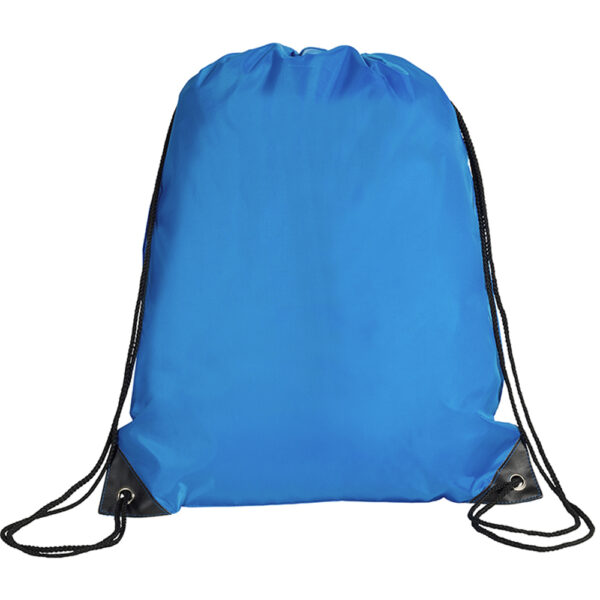 Mid Blue Drawstring Polyester Reusable Carrier Bag 1